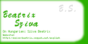 beatrix sziva business card